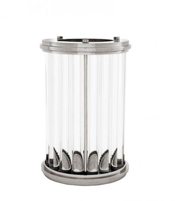 Casa Padrino Luxus Kerzenleuchter Silber Ø 26 x H. 41,5 cm - Designer Windlicht