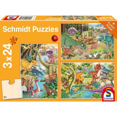 spaß Mit Den Dinosauriern (3X 24 Teile)