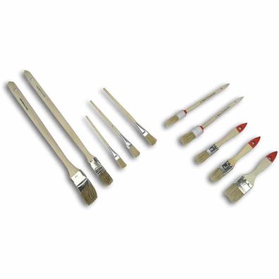 Pinsel-Set 10-teilig 2 x Ringpinsel, 3 x Flachpinsel, 3 x Kleinpinsel, 2 x HK-Pinsel