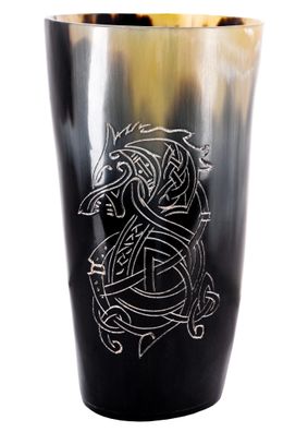 Trinkbecher aus Horn - Fenrir