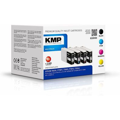 4 KMP E220VXX schwarz, cyan, magenta, gelb Tintenpatronen ersetzen EPSON T7891XXL