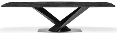 Casa Padrino Luxus Esstisch Anthrazit / Schwarz 200 x 100 x H. 76 cm - Rechteckiger K