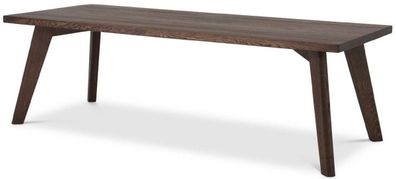Casa Padrino Luxus Massivholz Esstisch Braun 240 x 100 x H. 76 cm - Rechteckiger Eich
