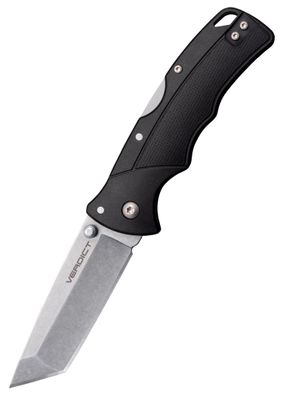 Taschenmesser Verdict, Tanto Point, 4116SS, schwarzer Griff