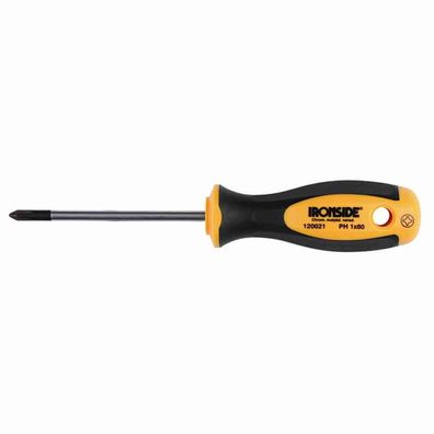 Werkstattschraubendreher PZ 1 x 80 mm 2-Komponenten-Griff Chrom-Vanadium-Stahl