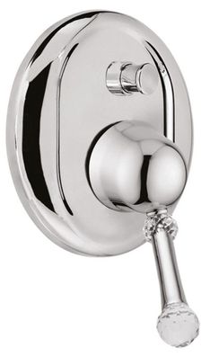 Luxus Dusch Unterputz-Einhebelmischer mit Umstellung Silber 15,6 x H. 16 cm - Badezim