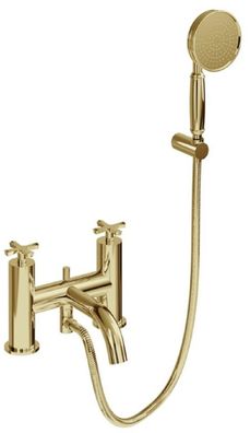 Casa Padrino Luxus Badewannenarmatur Gold - Messing Badewannen Armatur mit Handbrause