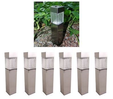 6x Solar Gartenwegeleuchte 27,7cm LED Gartenlampe Solarleuchte Außenleuchte Deko