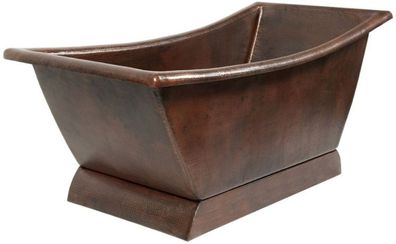 Casa Padrino Luxus Jugendstil Kupfer Badewanne 170 x 76 x H. 76 cm - Freistehende Ret