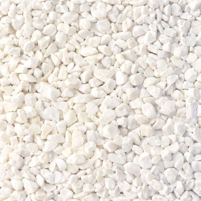 Marmorsplitt 25kg 9-12mm Zierkies weiss Naturstein Kies Gartendekoration