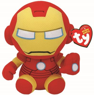 Ty 41190 - Marvel Iron Man Plüschfigur - 15 cm Plush Superheld Hero Kuscheltier