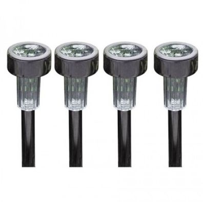 Edelstahl Solarlampen 4er Gartenlampe Solarleuchte Gartenbeleuchtung Terrassen