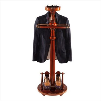 Casa Padrino Designer Luxus Garderoben Ständer New York Banker Stil - Mahagoni - Dres