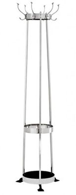 Casa Padrino Designer Luxus Garderobenständer inkl Schirmständer Circle Silver - vern