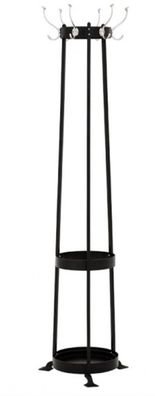 Casa Padrino Designer Luxus Garderobenständer inkl Schirmständer Circle Black - verni
