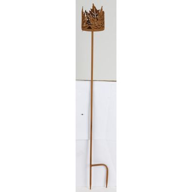 Gartenstecker Kerzenhalter Blätter 90 cm Dekoration Erdspieß Stab Figur Metall