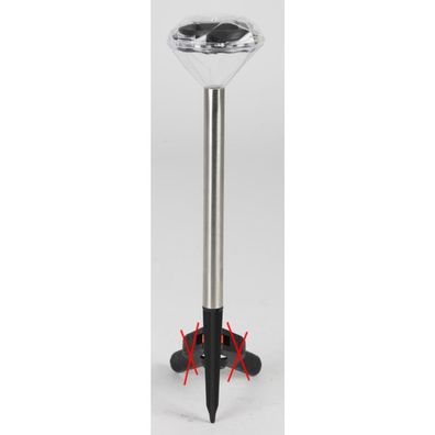 Solar Gartenleuchte LED Lampe Beleuchtung Licht Dekoration Erdspieß Edelstahl