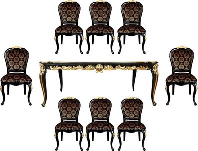 Pompöös by Casa Padrino Barock Luxus Esszimmer Set Krone - Pompööser Barock Esstisch