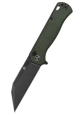 Taschenmesser Swordfish, schwarze stonewashed Klinge, grüner Micarta Griff