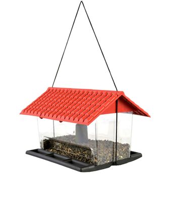 Vogelfutterhaus aus Kunststoff Vogelhaus Futterhaus Vogelhäuschen Futterstation