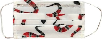 Casa Padrino Bling Bling Snakes Weiß - CP Maske mit Glitzersteinen