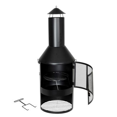 Garten- und Terrassenkamin Gartengrill Gartenkamin Feuerstelle Grill Grillrost