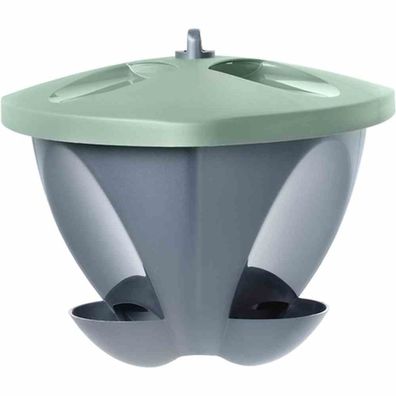 Vogelfutterhaus 4L grün/anthrazit Ø 29 cm, Kunststoff