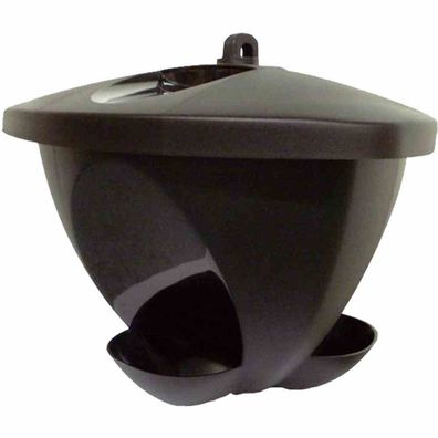 Vogelfutterhaus 4L schwarz Ø 29 cm, Kunststoff