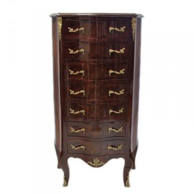 Casa Padrino Barock Kommode mit 7 Schubladen Model Mahagoni