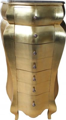 Casa Padrino Barock Kommode Gold Antik-Look 131 x 68 x 46 cm - Antik Stil