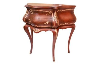 Casa Padrino Barock Kommode Mahagoni Braun mit goldenen Metallapplikationen 116 cm