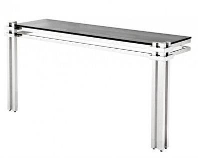 Casa Padrino Luxus Konsole Edelstahl / getöntes Glas - Konsolen Tisch - Sekretär Kons