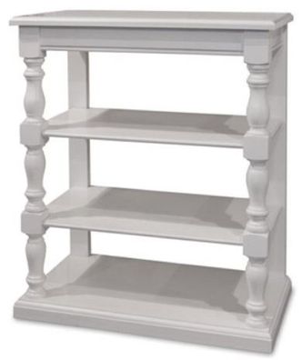 Casa Padrino Landhausstil Konsole Weiß 80 x 45 x H. 96 cm - Massivholz Regalschrank