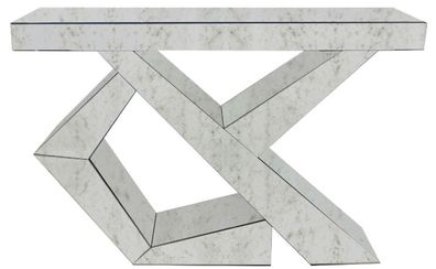 Casa Padrino Designer Wohnzimmer Konsole Antikes Spiegelglas 120 x 36 x H. 81 cm - Ve