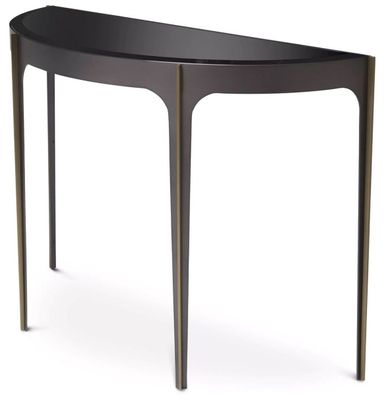 Casa Padrino Luxus Konsole Bronze / Messing / Schwarz 102,5 x 40 x H. 75 cm - Edelsta