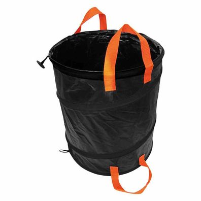 Solid PopUpGartensack 56l schwarz, 4 orange Griffe
