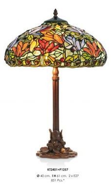 Tiffany Hockerleuchte Höhe 61 cm, Durchmesser 40 cm - Leuchte Lampe