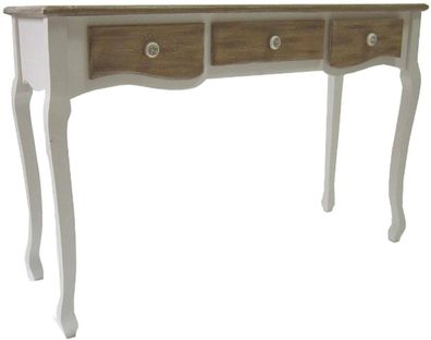 Casa Padrino Landhausstil Konsolentisch Weiß / Braun 120 x 40 x H. 78 cm - Landhausst