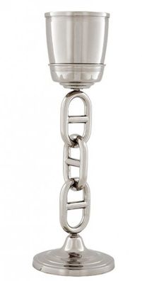 Massiver Luxus Weinkühler / Sektkühler mit Ständer Chain Design H 81cm B 26cm aus dem