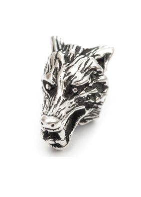 Bartperle mit Wolfskopf aus Silber