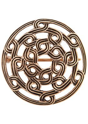 Wikinger Fibel mit Knotenmuster aus Bronze