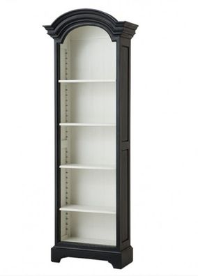 Casa Padrino Luxus Bücher Schrank Schwarz Massivholz Florida Wohnzimmer Schrank Baroc