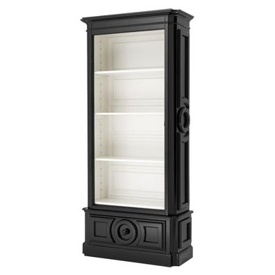Casa Padrino Luxus Bücher Schrank Schwarz Wohnzimmer Schrank Barock Jugendstil Rokoko