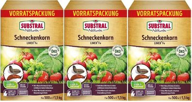 Substral Naturen Schneckenkorn Limex Fe 3 x 1,5 kg