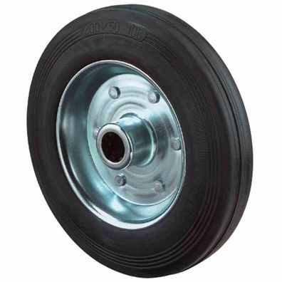 Ersatzrad für Bockrolle 100mm Gummi, Tragfähigkeit: 70 kg