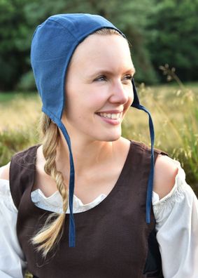 Mittelalter Bundhaube mit Bändern, verschiedene Farben