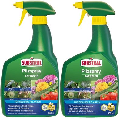 Substral Pilzfrei Saprol N - anwendungsfertiges Fungizid 2 x 800 ml