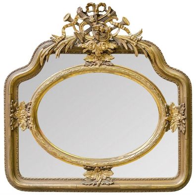 Casa Padrino Barock Wandspiegel Gold 107 x H. 107 cm - Edel & Prunkvoll