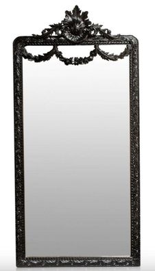 Casa Padrino Barock Spiegel Schwarz 120 x H. 242 cm - Barock Wandspiegel