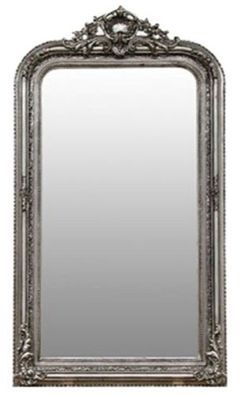 Casa Padrino Barock Spiegel Silber 86 x H. 155 cm - Wohnzimmermöbel im Barockstil